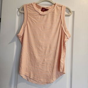 Blakeley Designs Orange and White Striped Tank Top Size 2XL BNWT